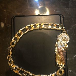 bracelet san judas tadeo / gold plated